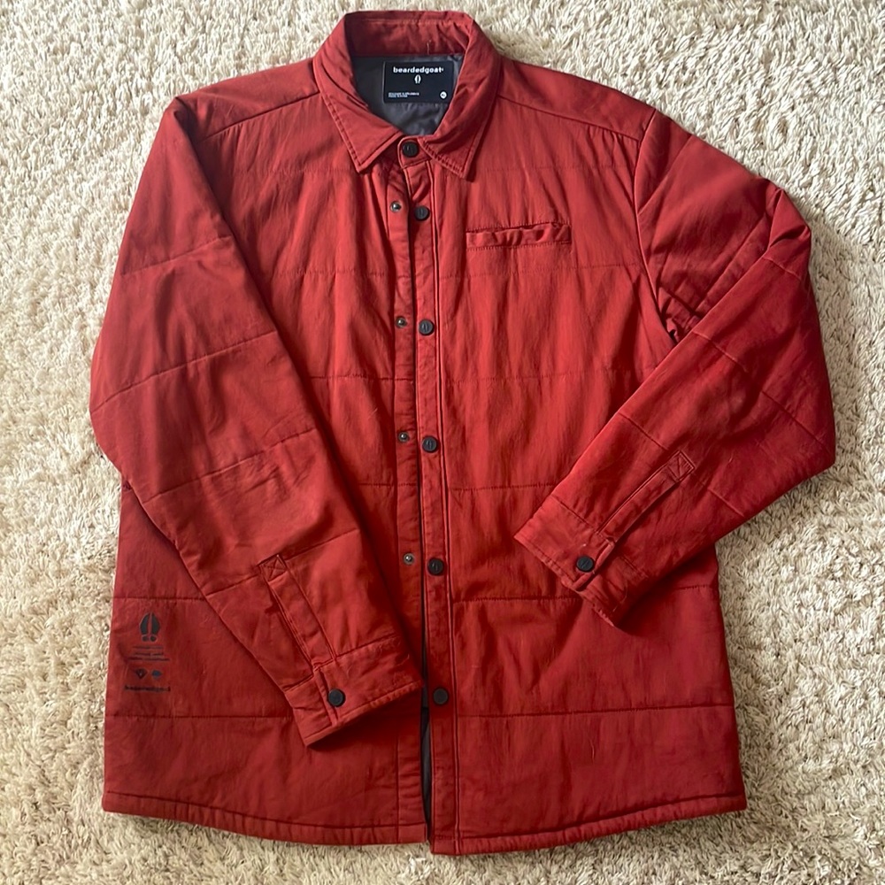 Red Lightweight Shirt Jacket